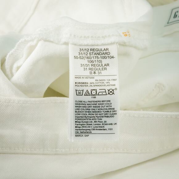 Gap 31 Size 12 White 70s Flare High Rise Stretch Button Zip Denim Jeans NEW - Picture 8 of 9